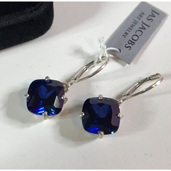 Jas Jacobs Jewelry Jewelry - GORGEOUS 10ctw Cushion Cut Sapphire Earrings Lab Grown Sapphires